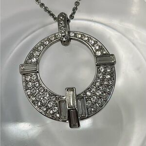 Carolee Elegant Silver tone  Pendant Necklace